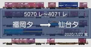 5070〜4071レの列車編成 【2020/7/22発】